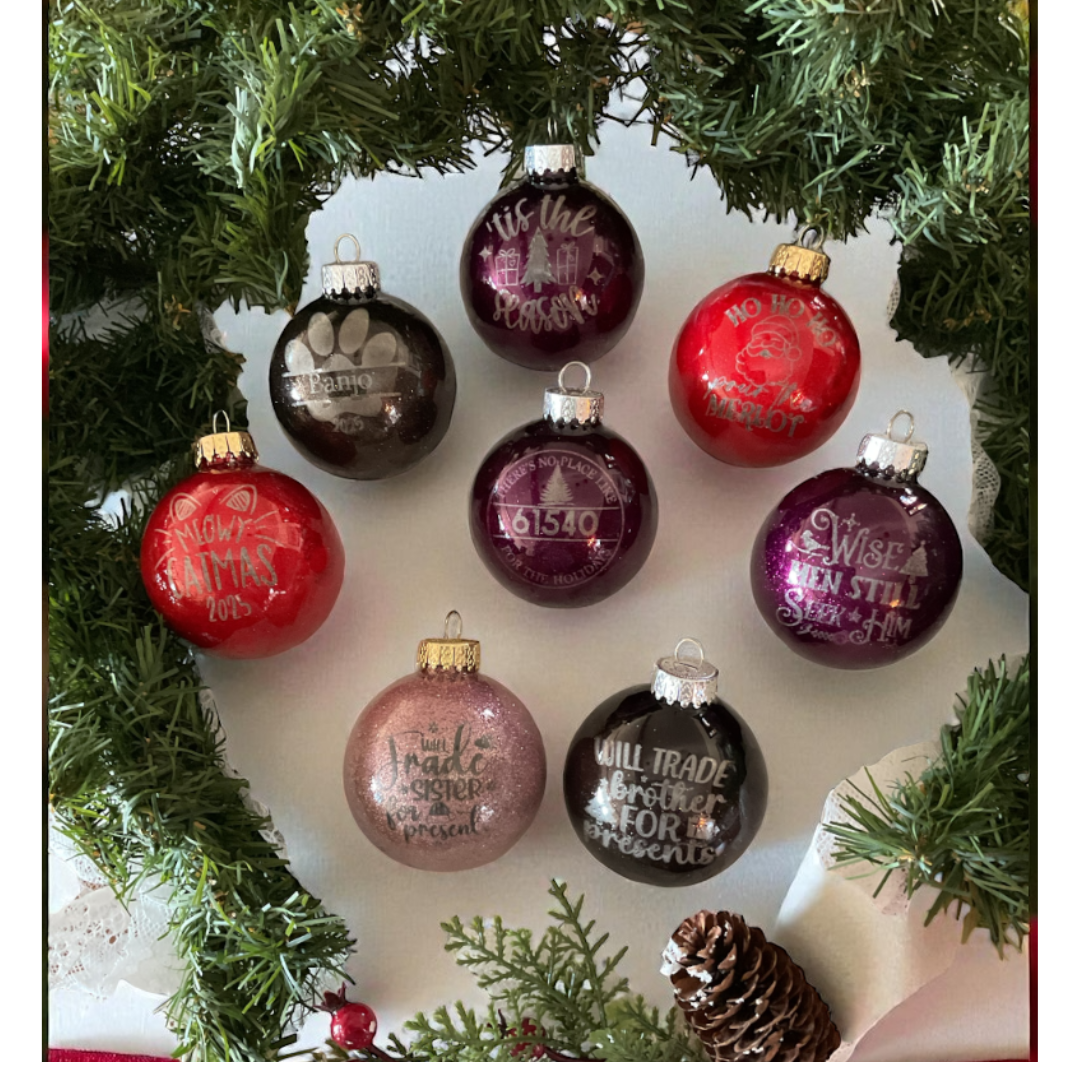 2.5 inch Glass Ornaments