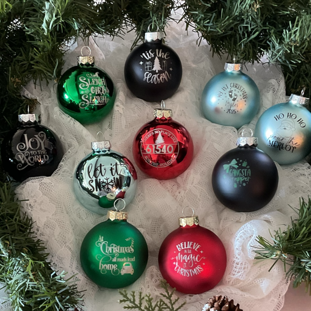 2.5 inch Glass Ornaments